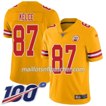 Maillot Kansas City Chiefs Travis Kelce 87 Nike Gold 100th - Homme